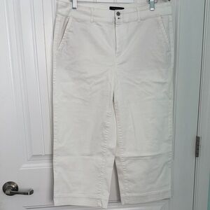 Talbot’s Simply Flattering White cropped wide-leg Pants - 14P